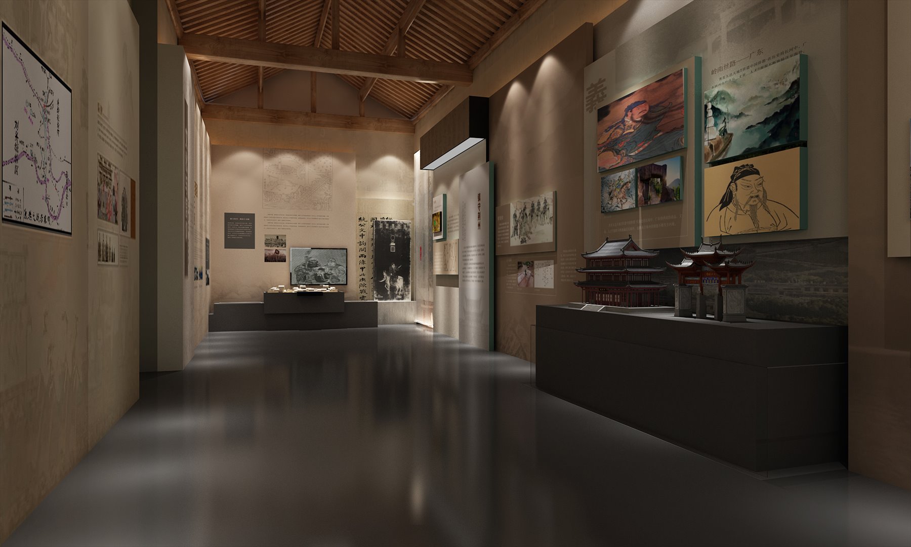 关帝庙展示空间方案 1